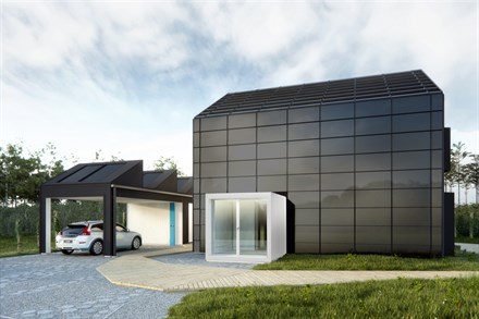 The main parts in the "One Tonne Life" project: Climate-smart wooden house, electric car and advanced energy solutions